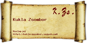 Kukla Zsombor névjegykártya